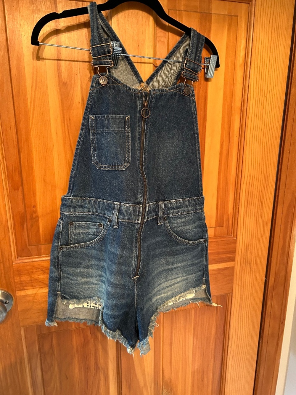 #82 NWOT Free People WE the Free Overall Denim Shorts Size 26